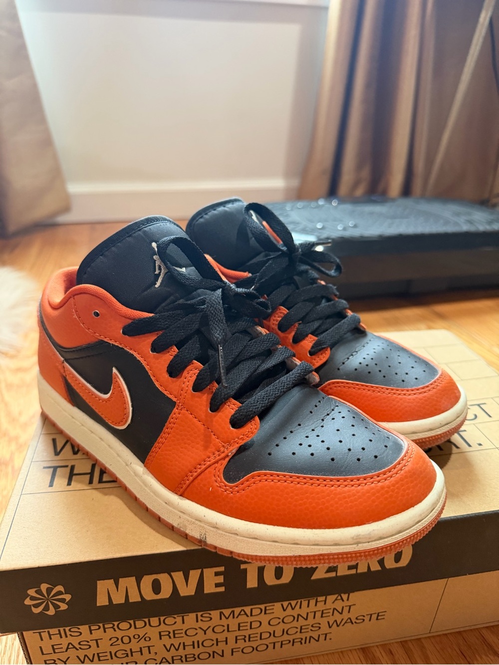 Nike Low-Top Sneakers in Black & Orange
